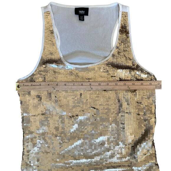 Mossimo Y2K Gold Sequined Tank Size Small - Picture 7 of 8